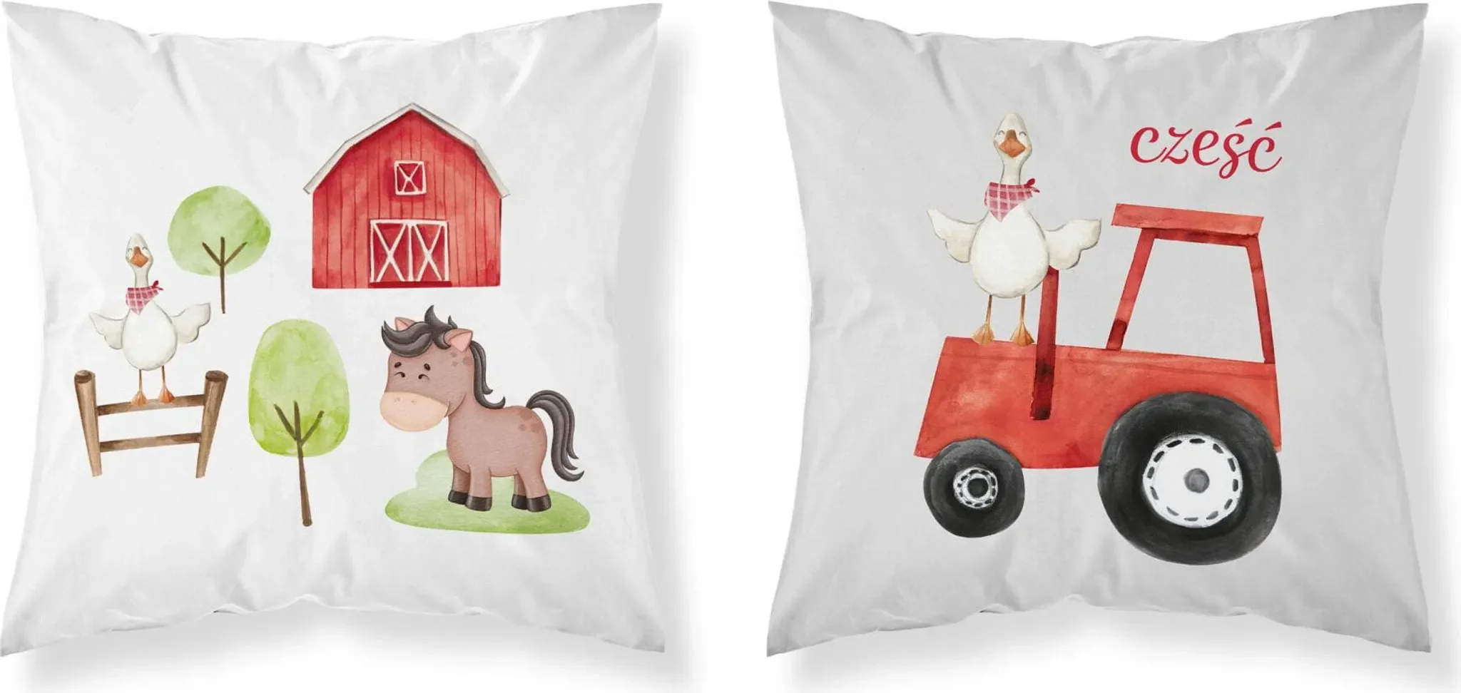 Baby Kissenbezug 40×40 – Traktor Happy Farm, Baumwolle